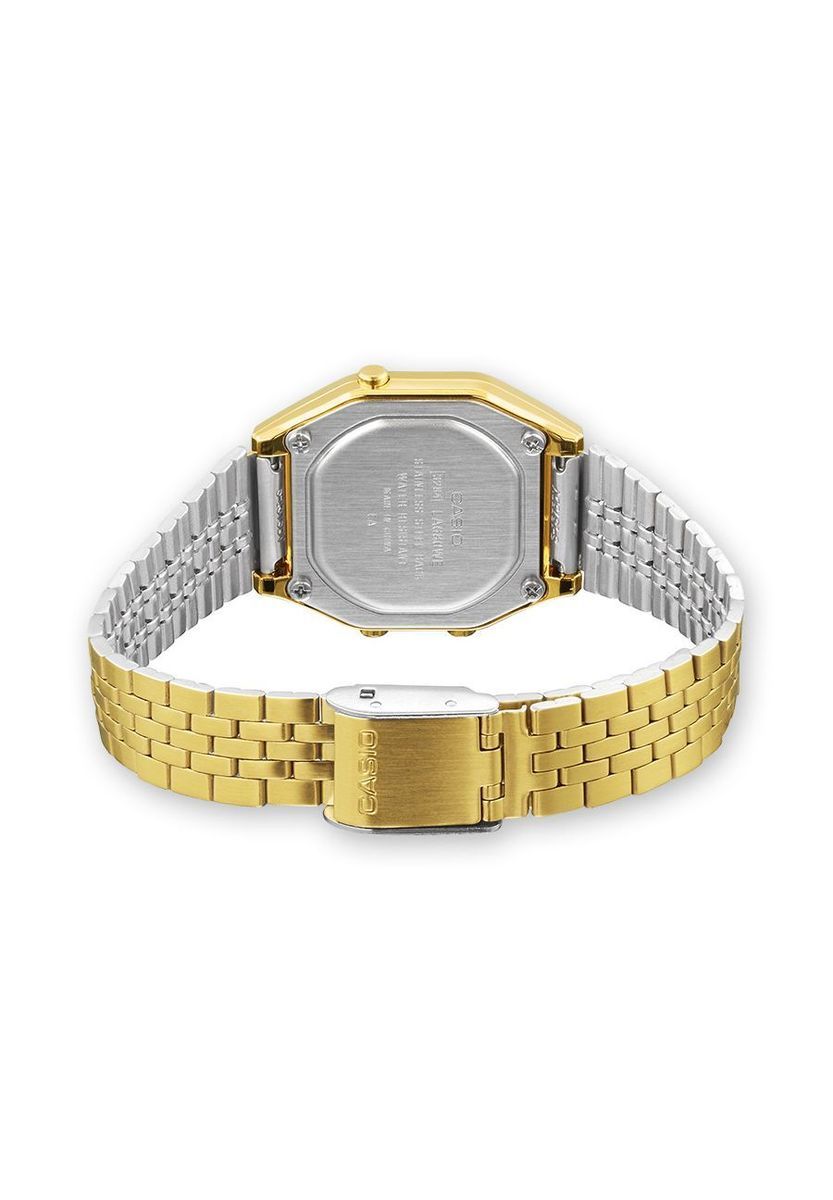 Goldene digitale Retro-Armbanduhr