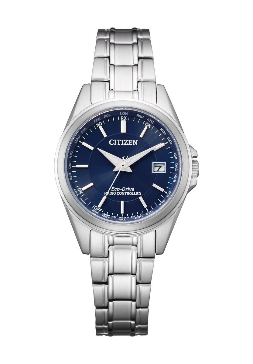 Elegante silberfarbene Damenarmbanduhr