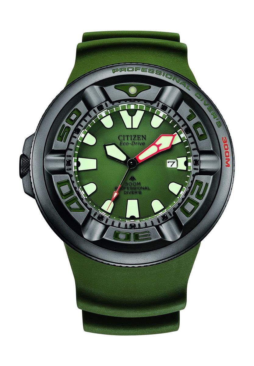 Professionelle Taucheruhr Grünes Zifferblatt