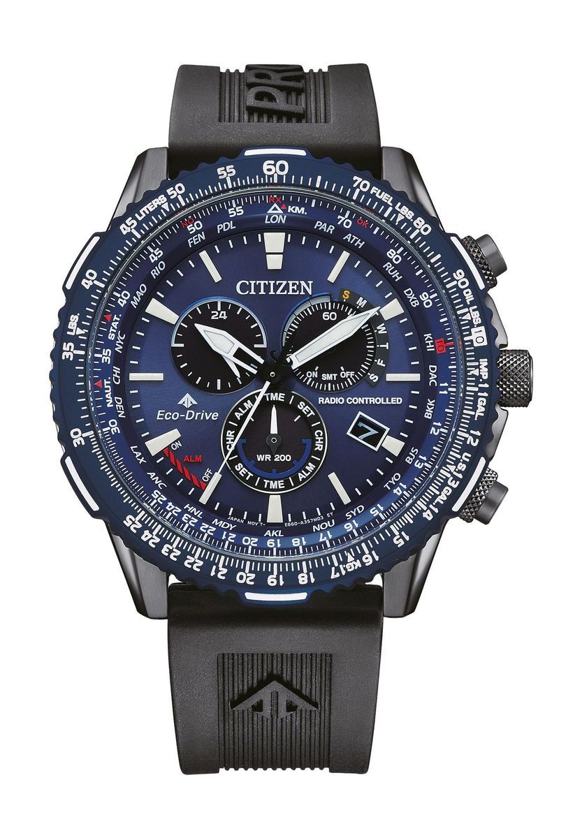 Sportlicher Chronograph mit blauem Zifferblatt