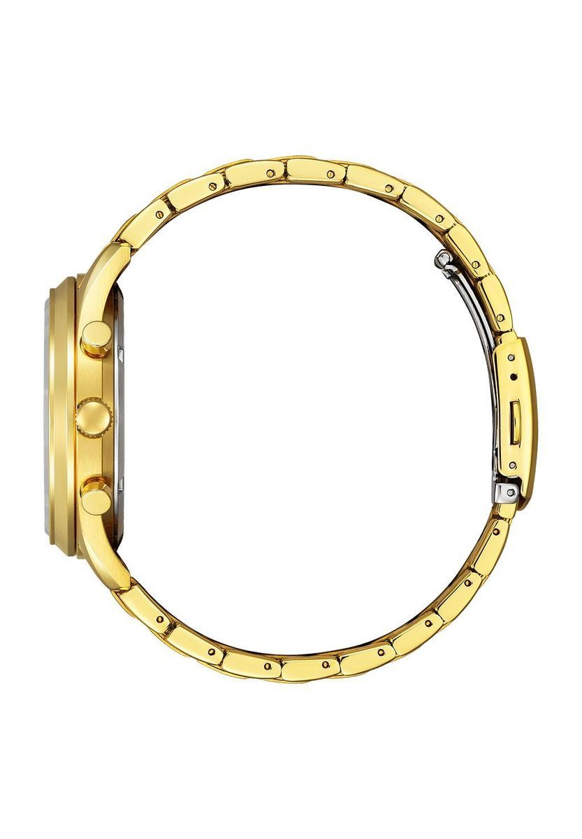 Herren Chronograph Eco-Drive Uhr Goldfarben