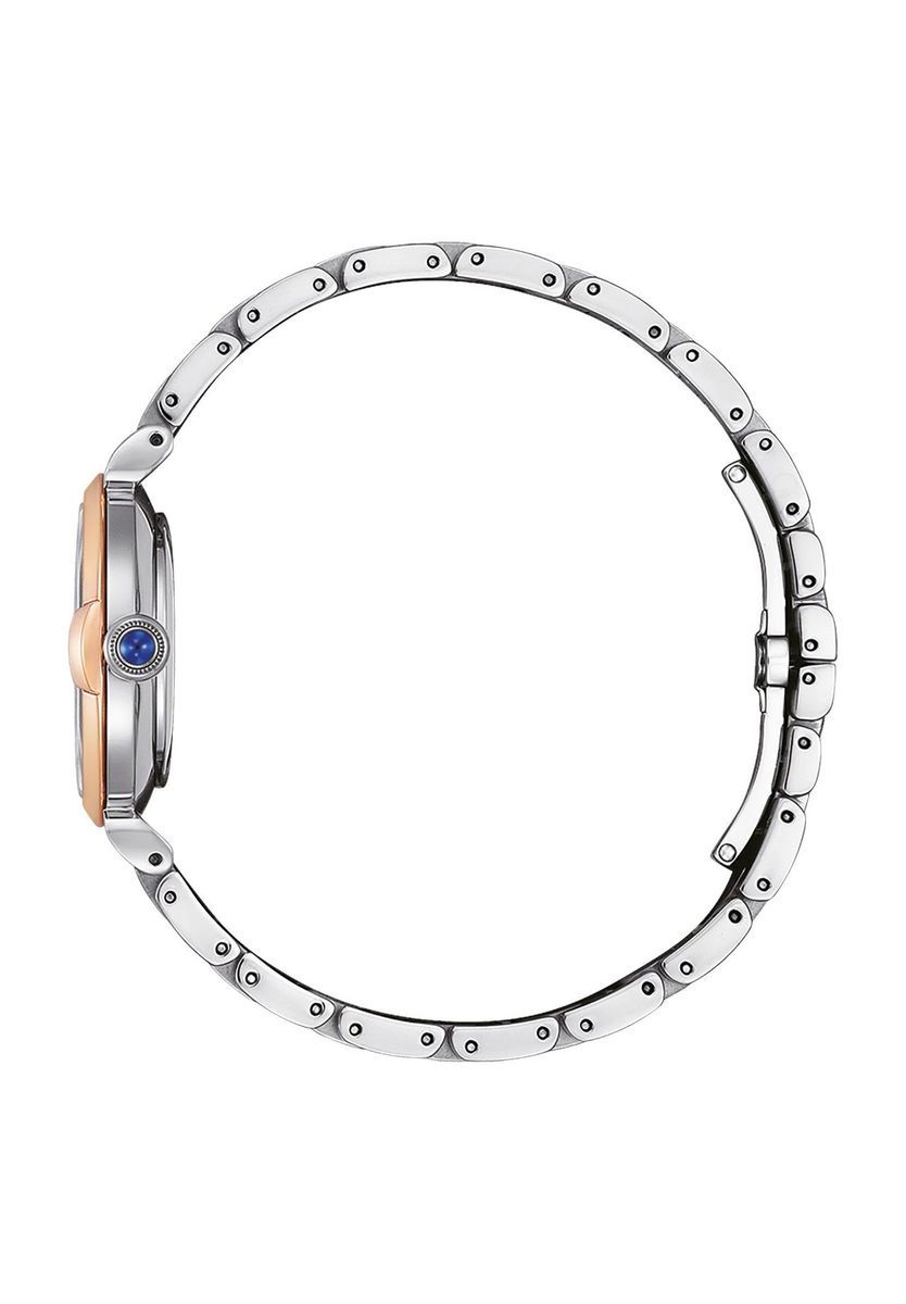 Elegante Bicolor Uhr mit Perlmutt-Zifferblatt