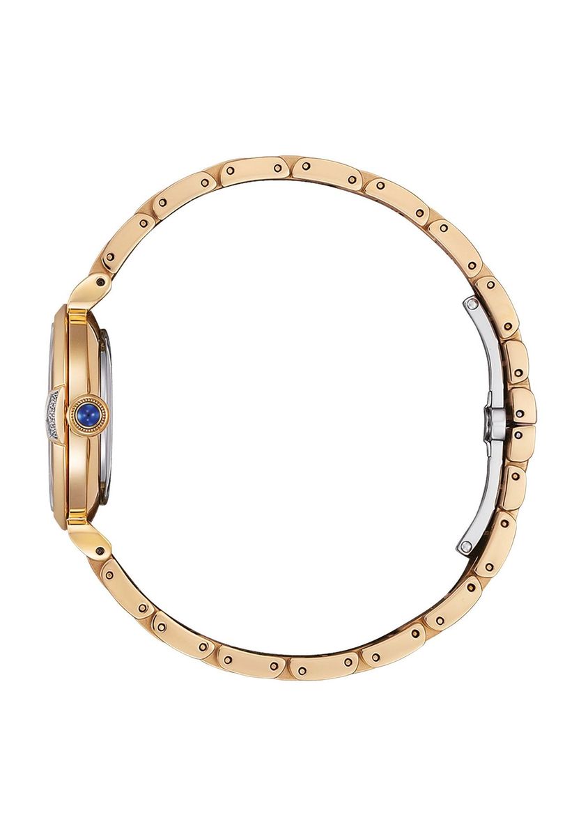 Goldfarbene Edelstahl Damenuhr