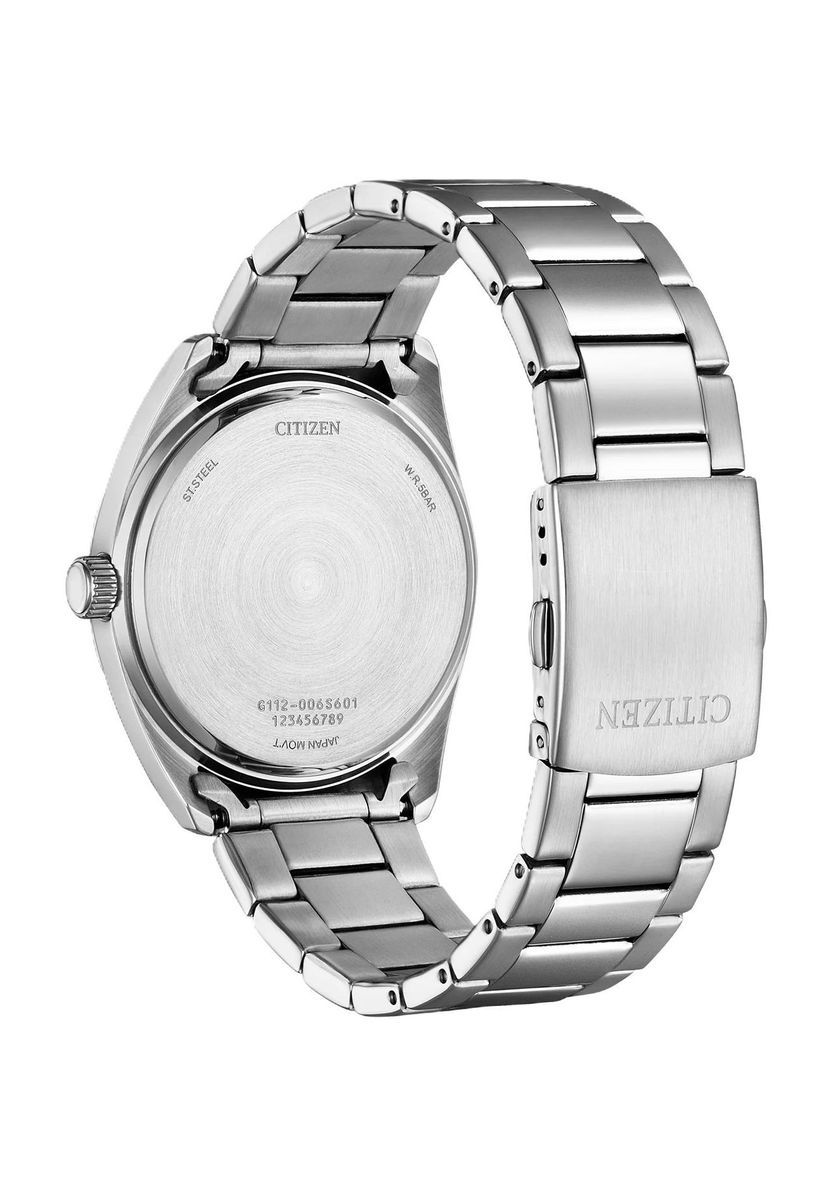 Klassische Quarz-Armbanduhr aus Edelstahl