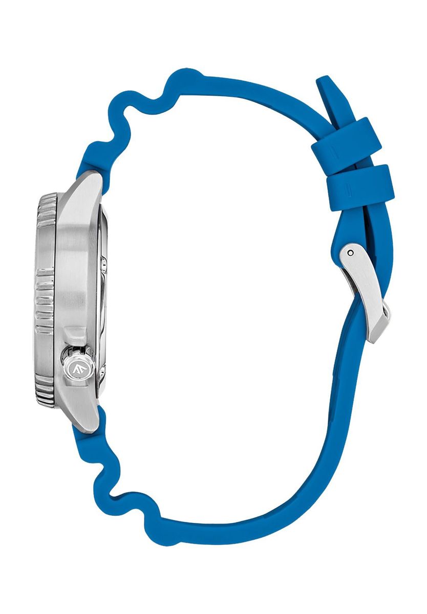 Blaue Eco-Drive Taucheruhr