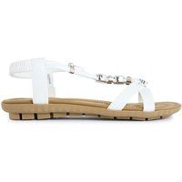 Sandalen mit Juwelenbesatz und Keilabsatz