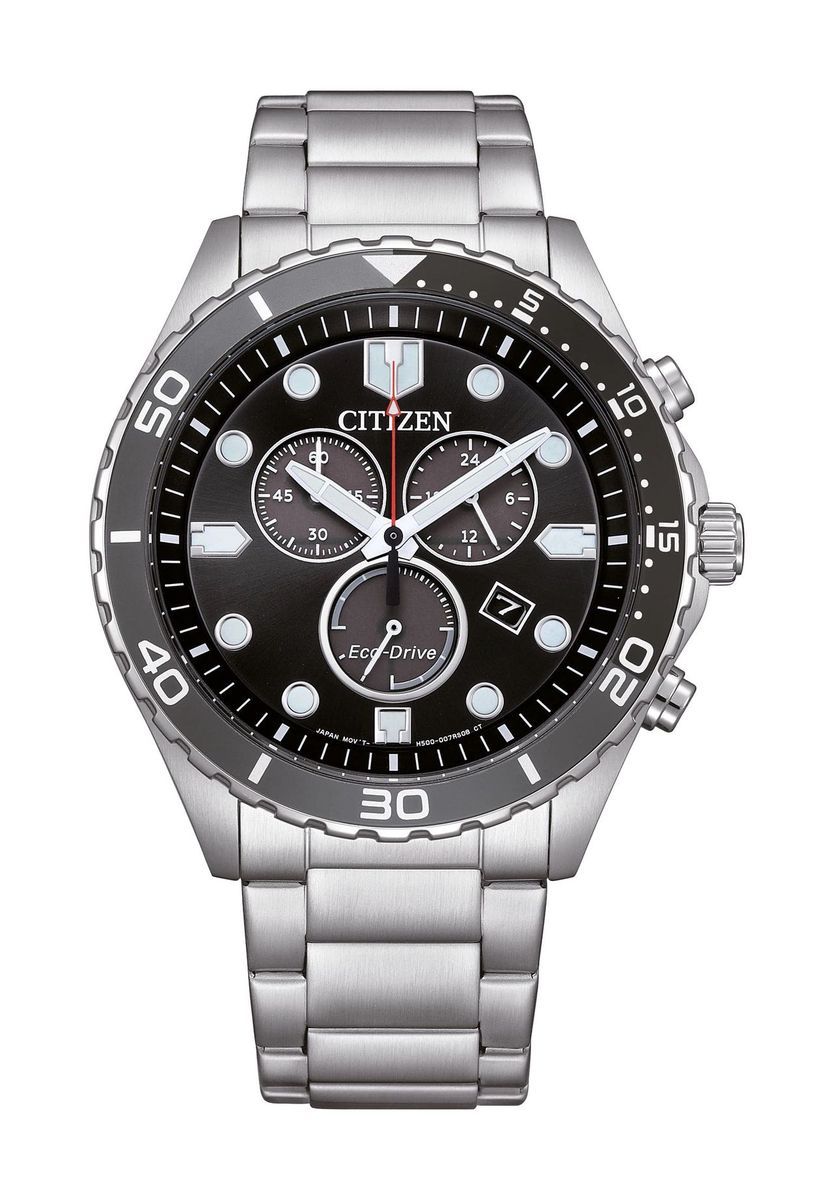 Edelstahl Chronograph Uhr mit Datum