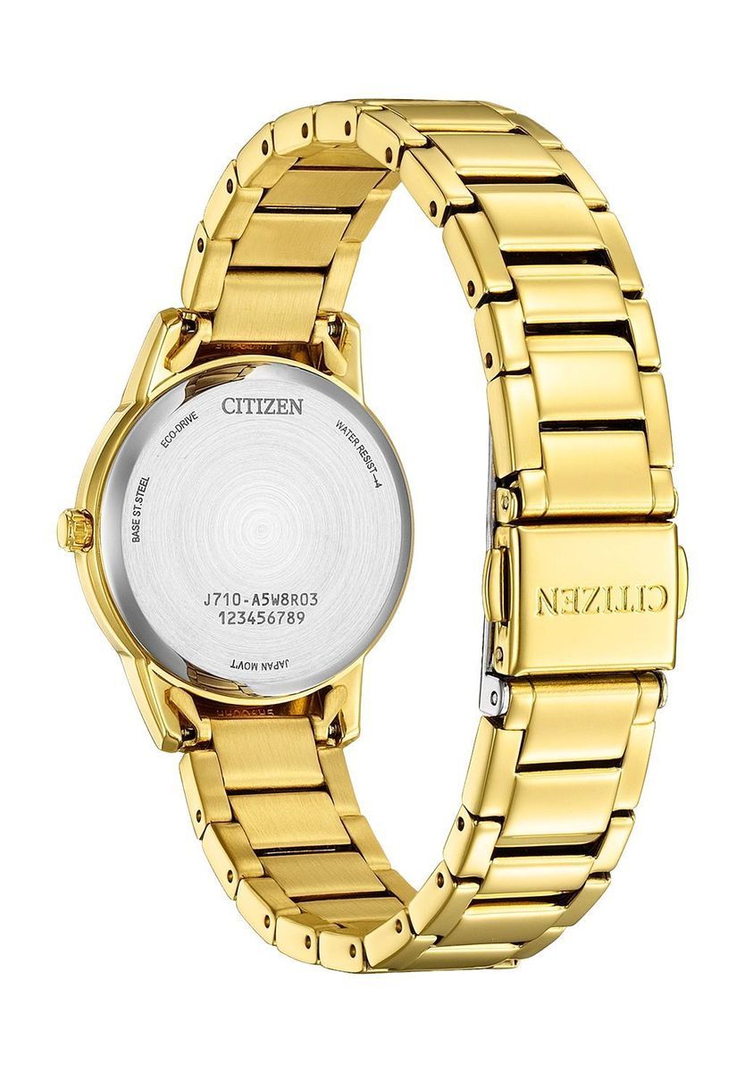 Elegante goldfarbene Damen Armbanduhr