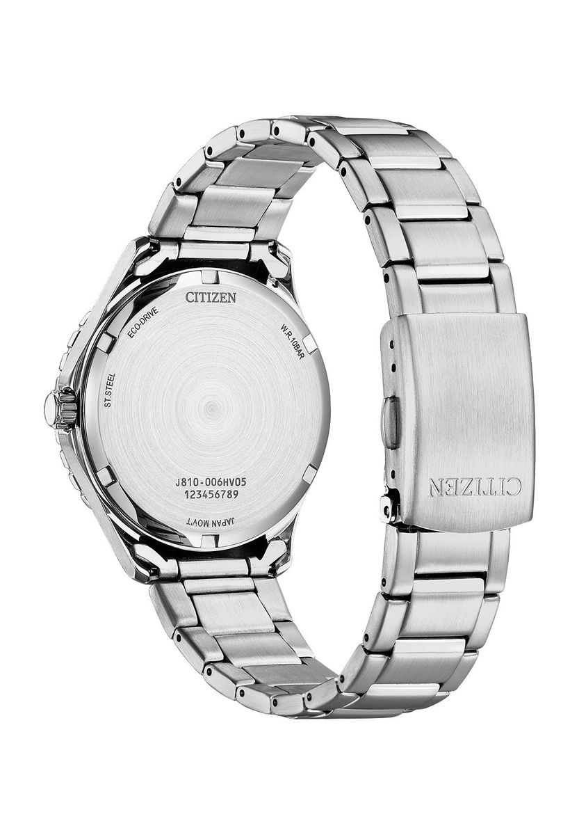 Herrenuhr aus Edelstahl mit Eco-Drive