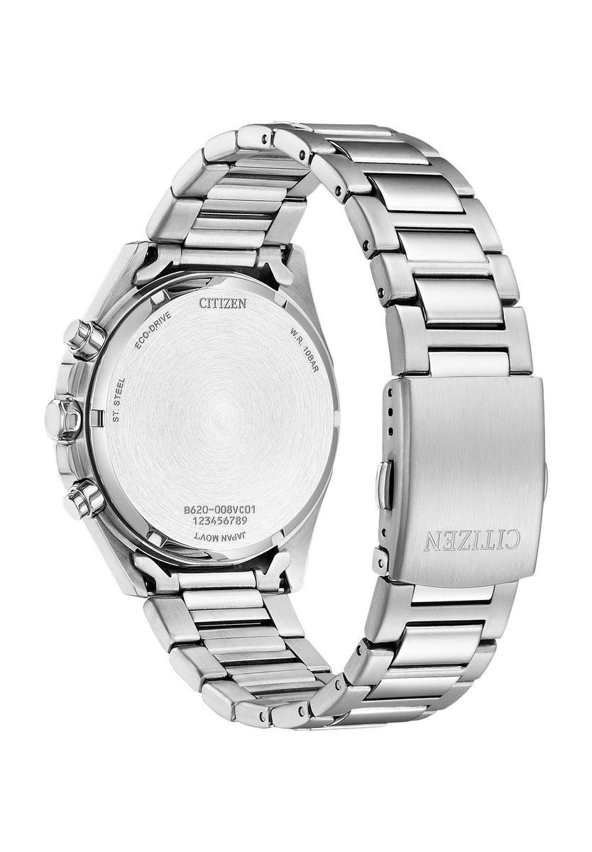 Herren Chronograph Blaues Zifferblatt Uhr