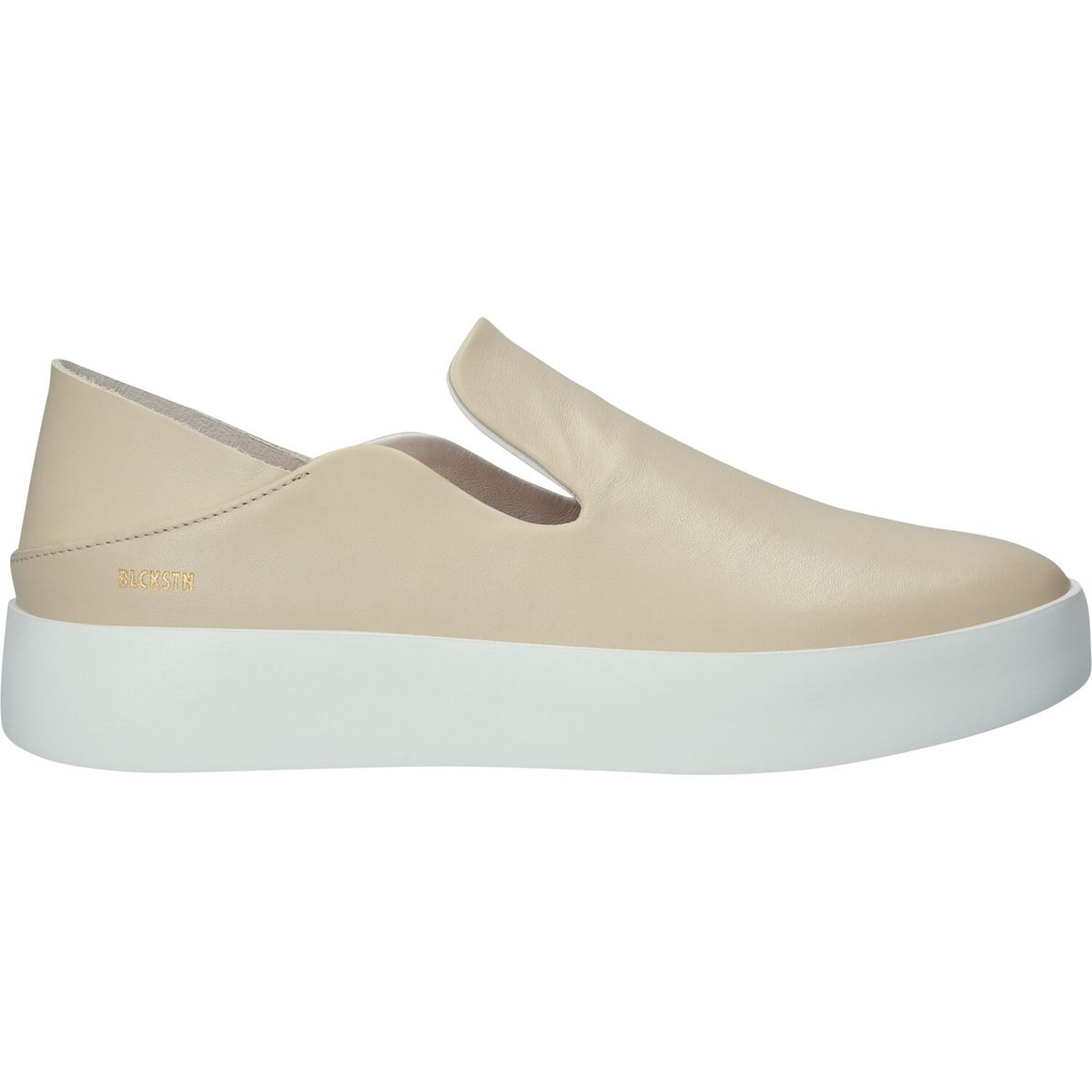 Minimalistische Lammleder-Slip-Ons mit Plateausohle