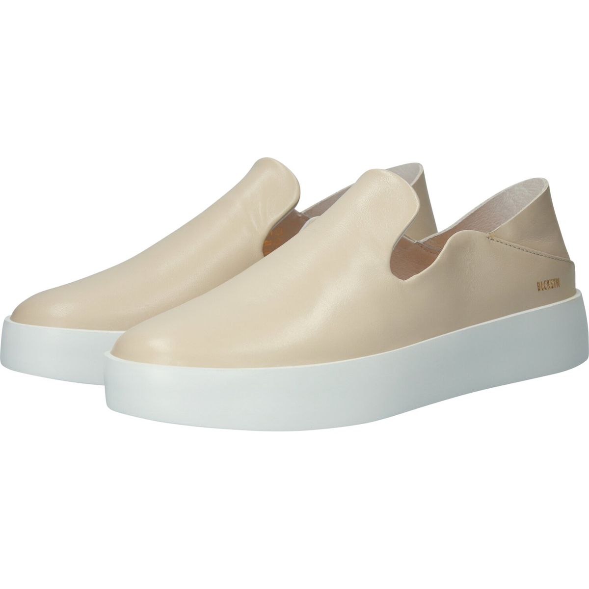 Minimalistische Lammleder-Slip-Ons mit Plateausohle
