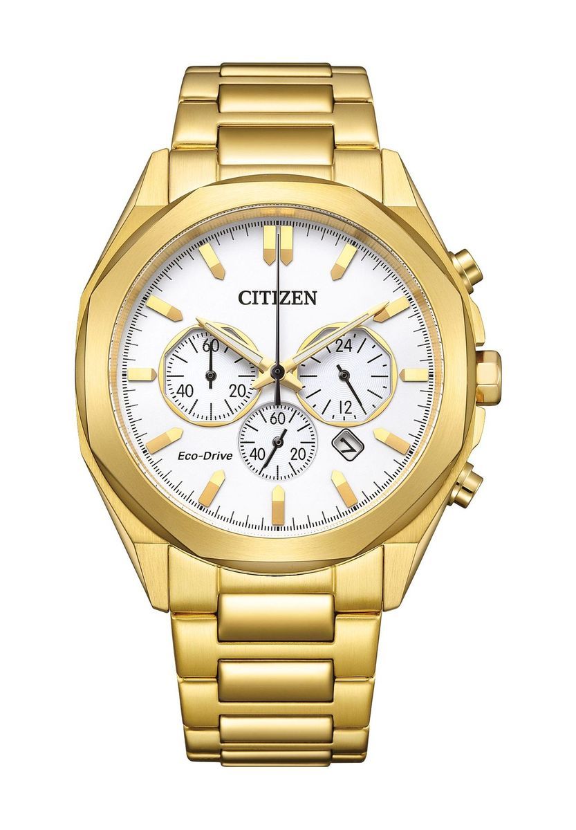 Gold Chronograph Uhr mit Datumsanzeige
