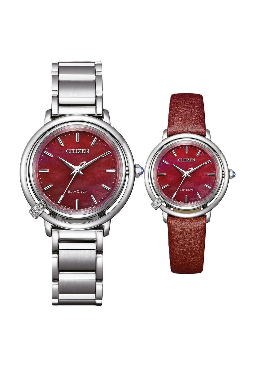 Elegantes Armbanduhr-Set mit rotem Zifferblatt