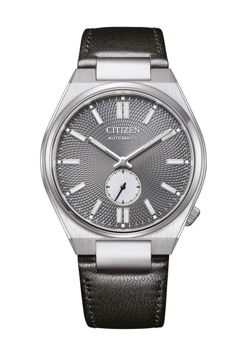 Elegante Automatikuhr mit grauem Zifferblatt