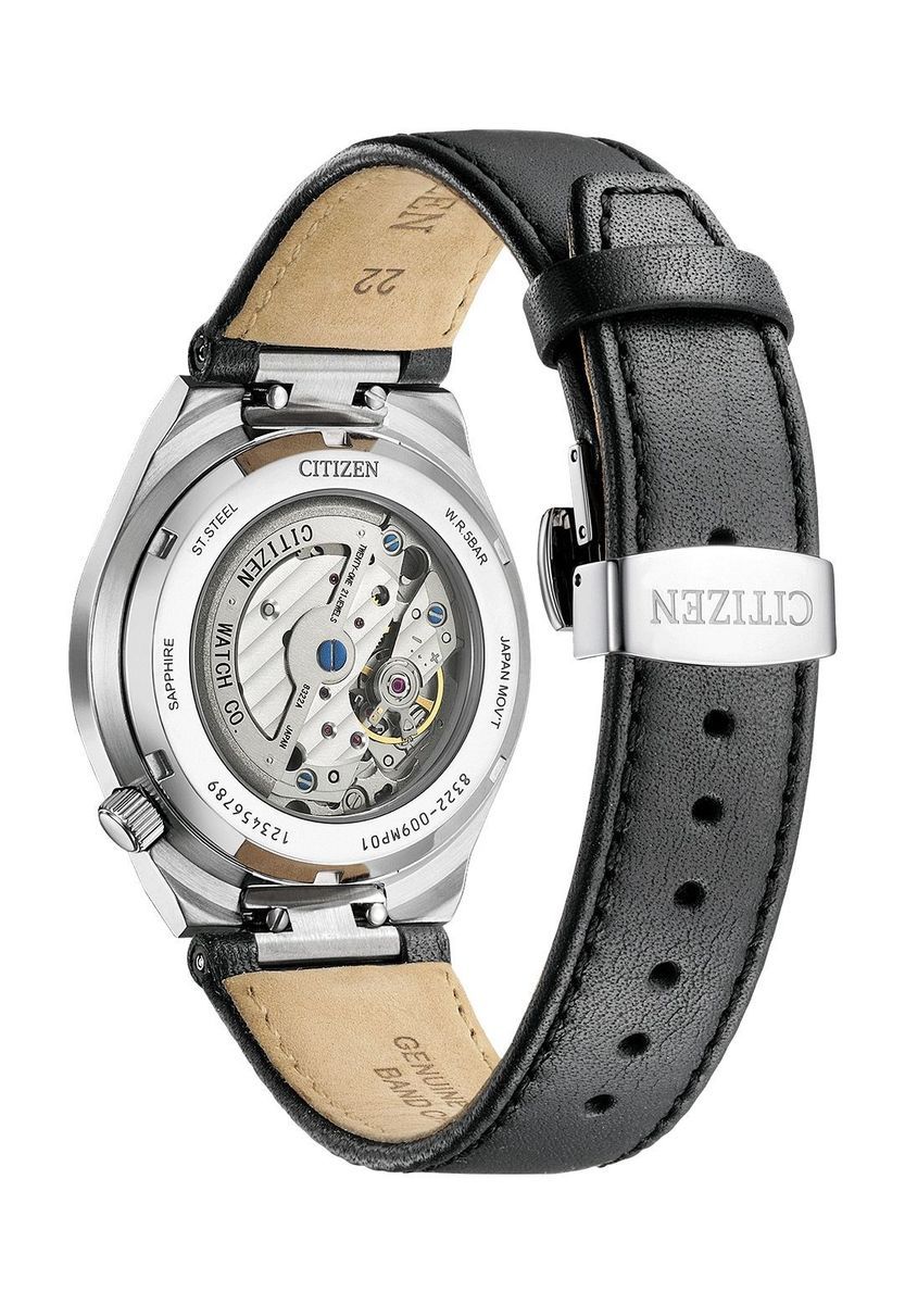 Elegante Automatikuhr mit grauem Zifferblatt