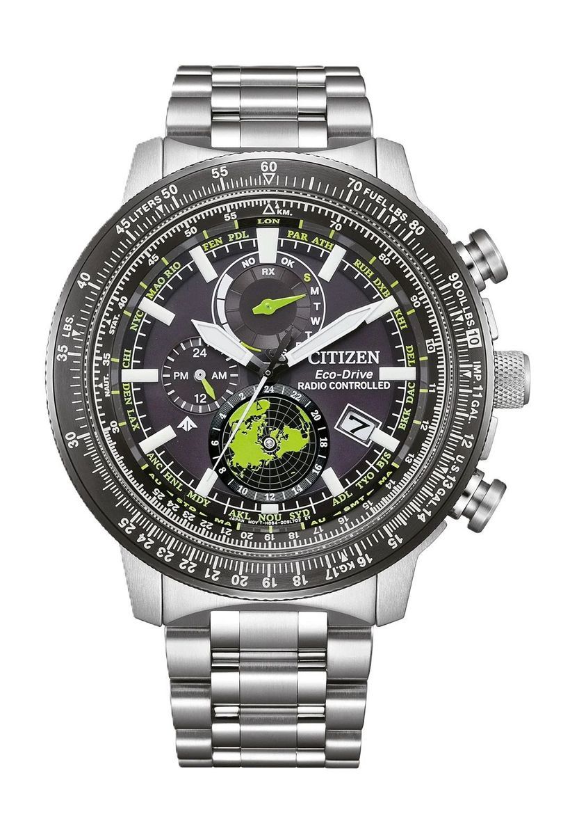 Herren Eco-Drive Funkgesteuerter Chronograph