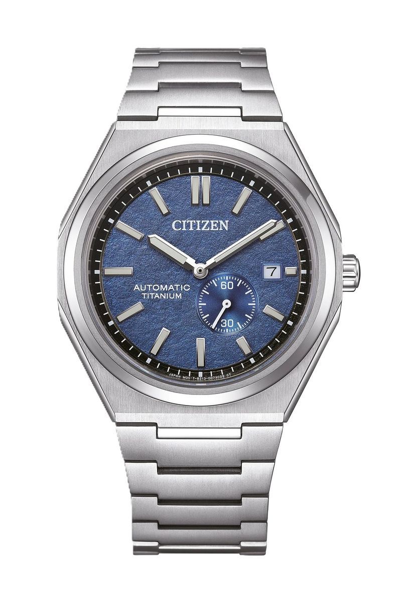 Blaue Automatische Titan Armbanduhr