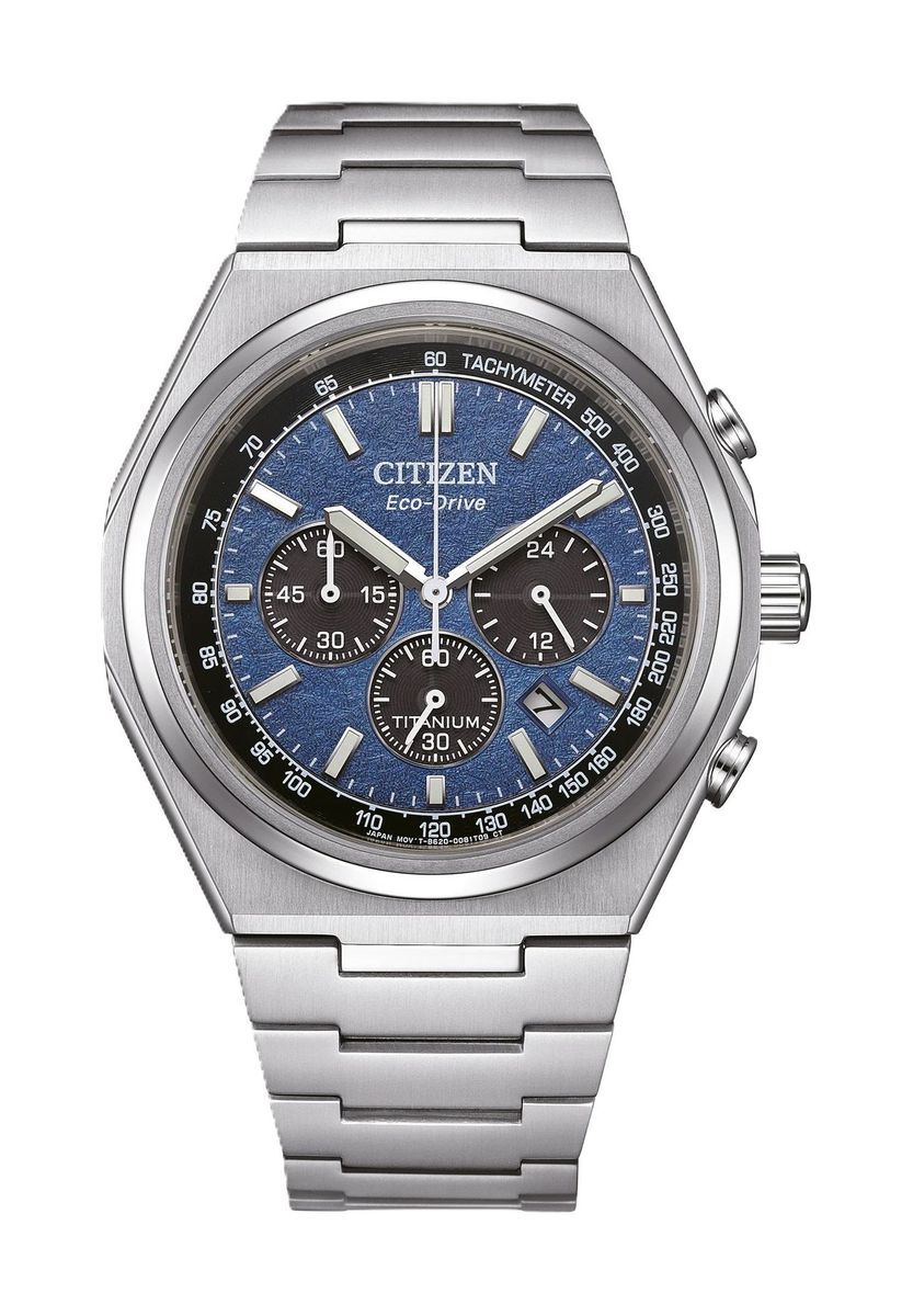 Herren Chronograph Uhr Blau Titan