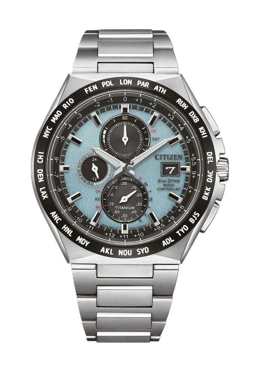 Herren Funkuhr mit Weltzeitfunktion