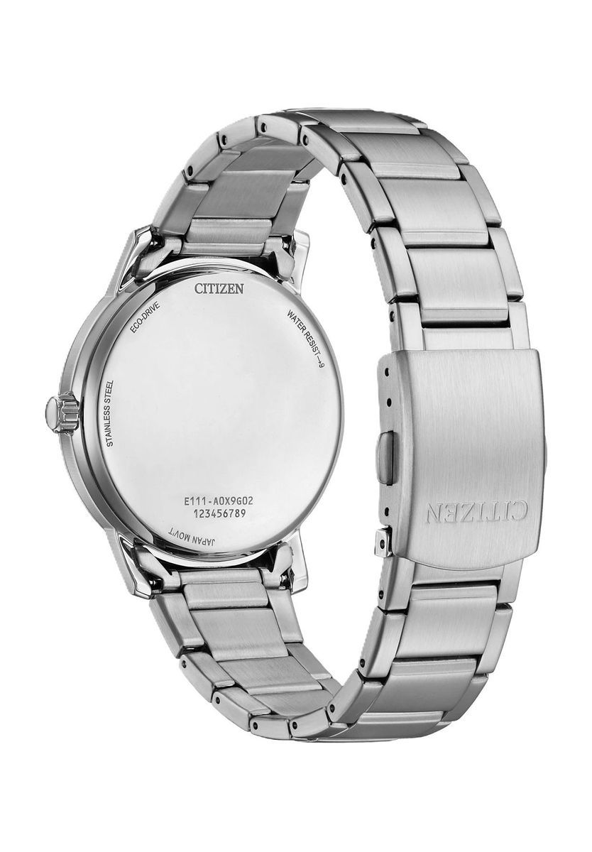 Elegante Silberne Edelstahl Armbanduhr