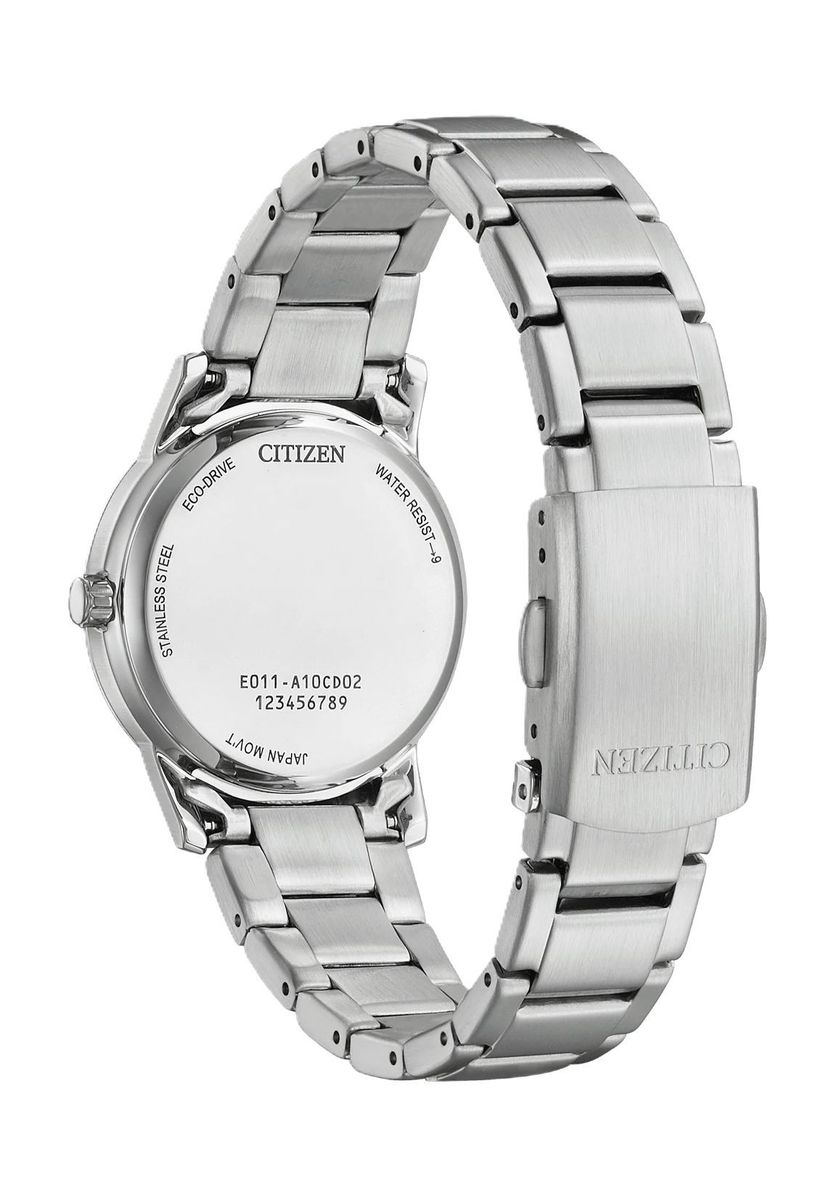 Silberfarbene Edelstahl-Uhr