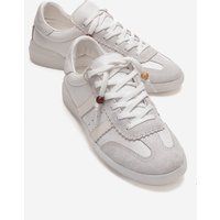 Strukturierter Leder- und Wildleder-Sneaker