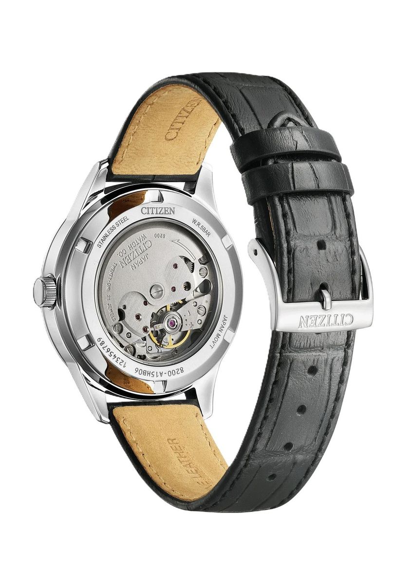 Klassische Automatikuhr mit Lederarmband