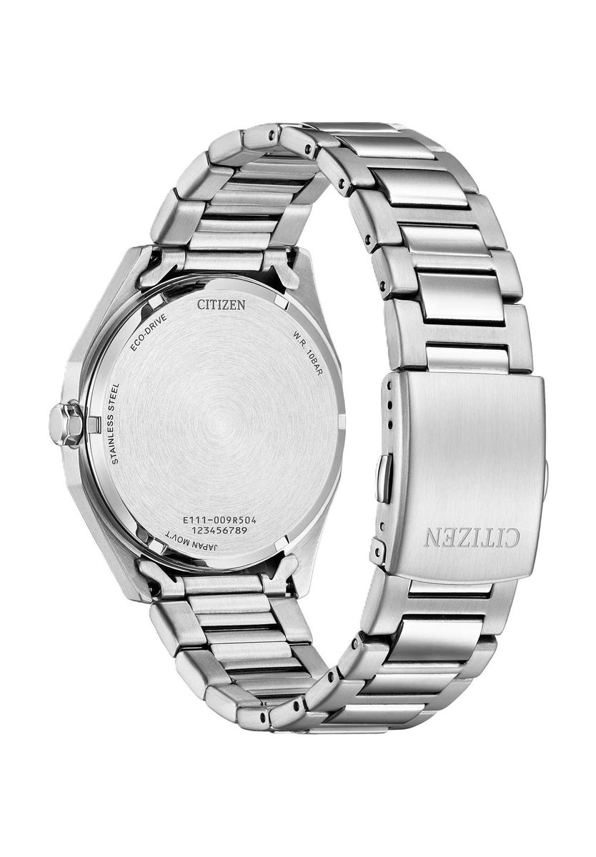 Klassische silberne Edelstahluhr