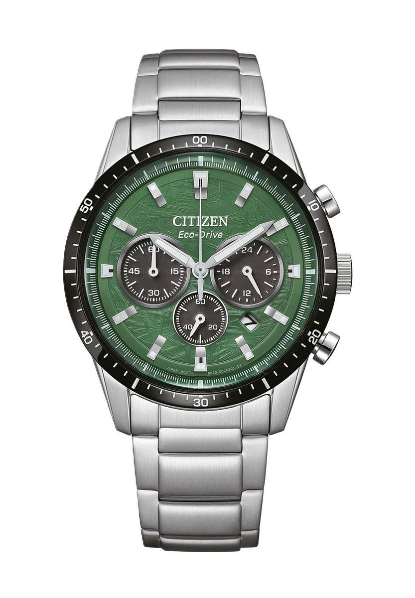 Herren-Chronograph aus Edelstahl mit Eco-Drive