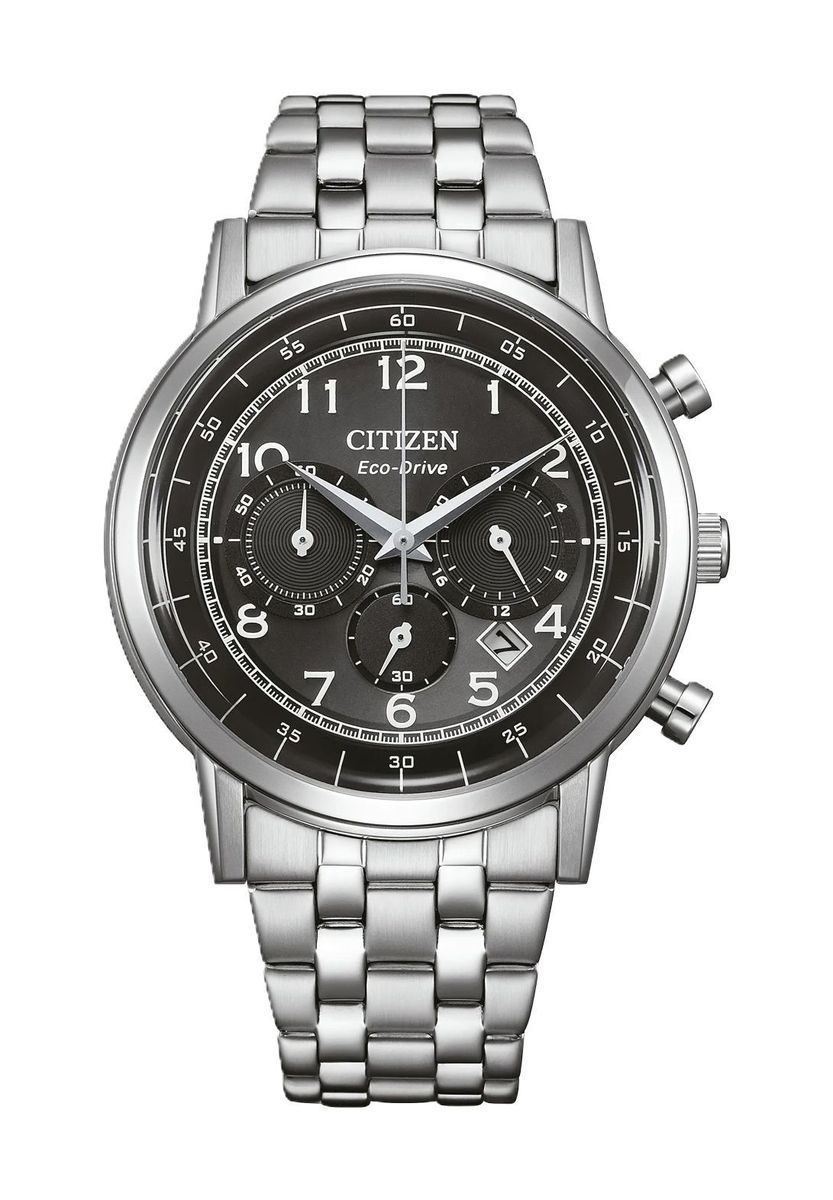 Herren-Chronograph aus Edelstahl mit Eco-Drive