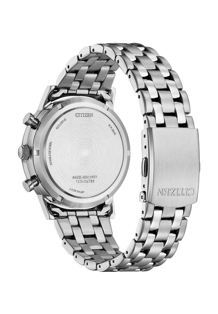 Eco-Drive Chronograph Uhr mit grünem Zifferblatt