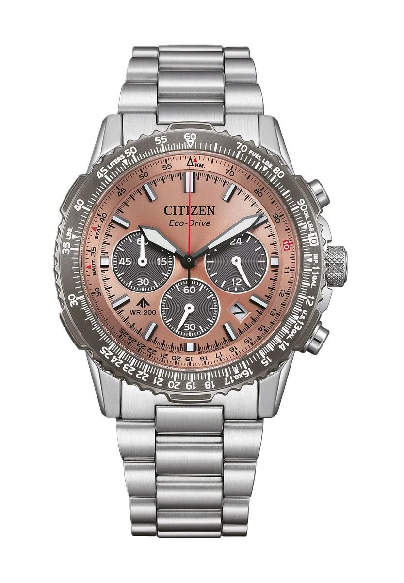 Eleganter Kupfer-Edelstahl-Chronograph