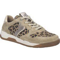 Leder-Sneaker mit Leopardenmuster