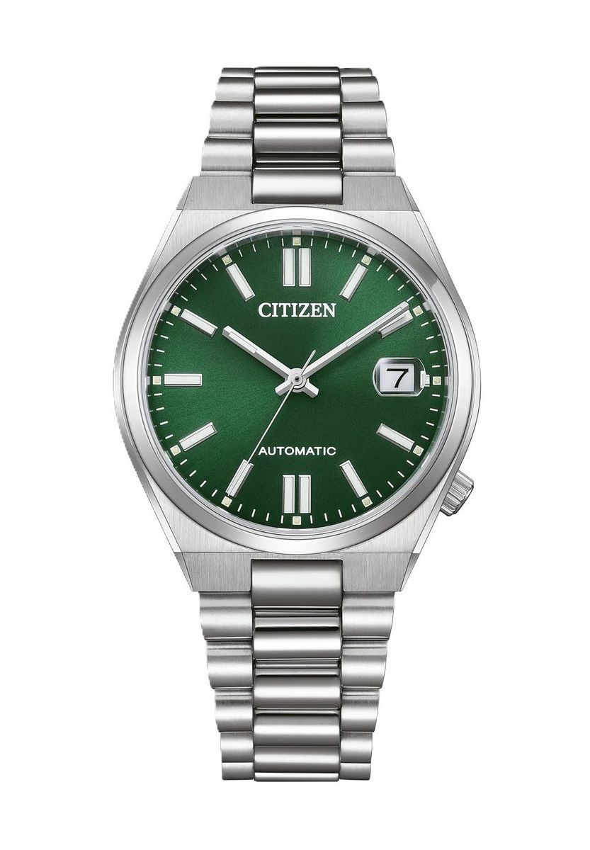 Automatikuhr mit grünem Zifferblatt aus Edelstahl