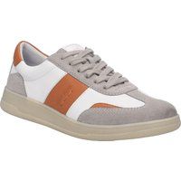 Leder-Sneaker mit farbigen Einsätzen