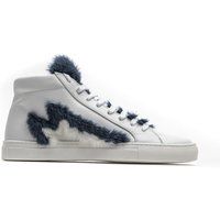 Luxuriöse High-Top-Sneaker mit Pelzakzenten