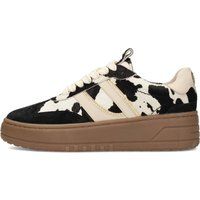 Plateau-Ledersneaker mit Kuh-Print