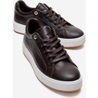 Minimalistischer Leder-Plateau-Sneaker