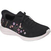 Freihändige Slip-In-Sneaker mit Blumenstickerei