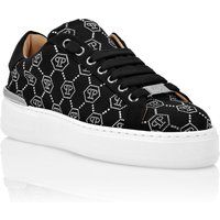 Verzierte Satin-Sneaker mit Monogramm