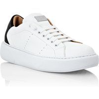 Lo-Top Leder-Sneaker mit Strass-Ferse