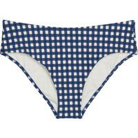 Hochtaillierte Bikinihose mit Gingham-Muster