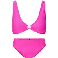 Bügelloses Bikini-Set mit Raffung