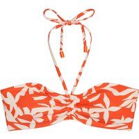Halter-Bikini-Top mit abstraktem Blumenmuster