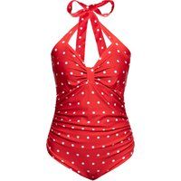 Vintage Polka-Dot Neckholder Badeanzug