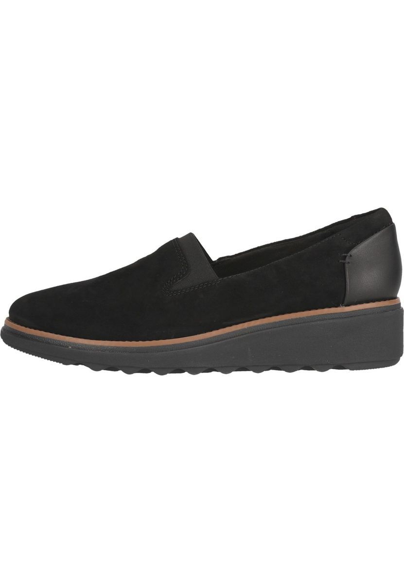 Wildleder Slipper mit Keilabsatz
