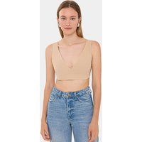Minimalistisches V-Ausschnitt Cropped Top