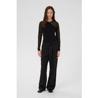 Eng anliegendes Langarmshirt mit Mesh-Details