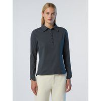 Langarm-Poloshirt mit Pfirsichhaut-Finish